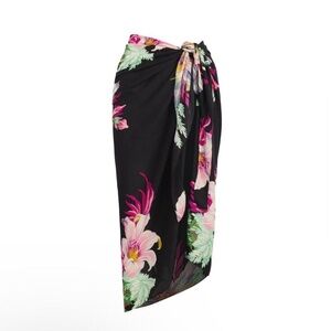 Walter Baker x Curateur Corsica Black Floral Sarong: Size: O/S NWOT